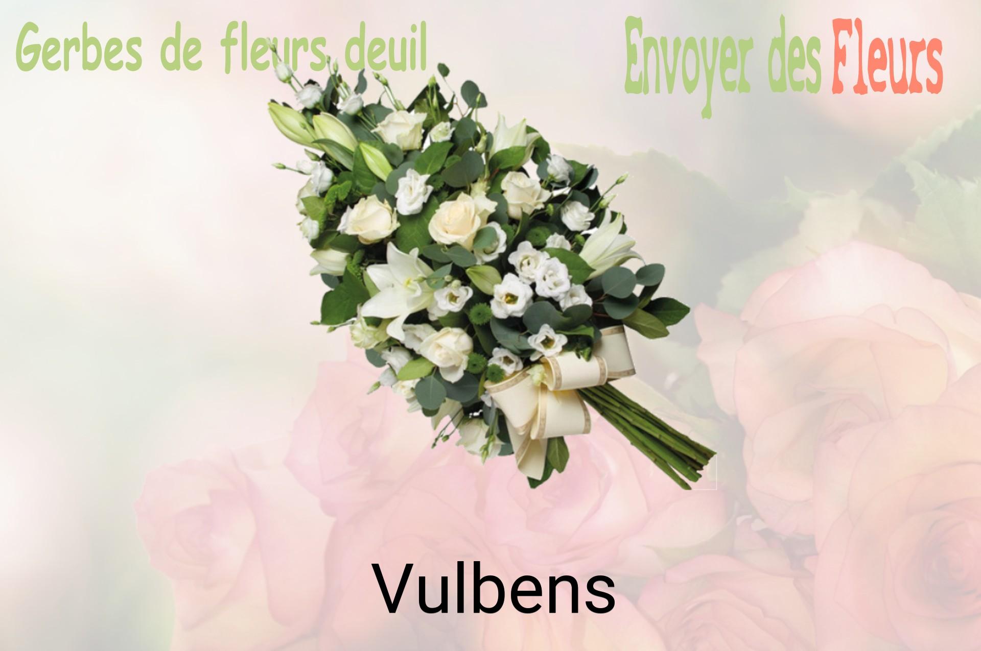 Gerbe de fleurs de deuil livrée à Vulbens